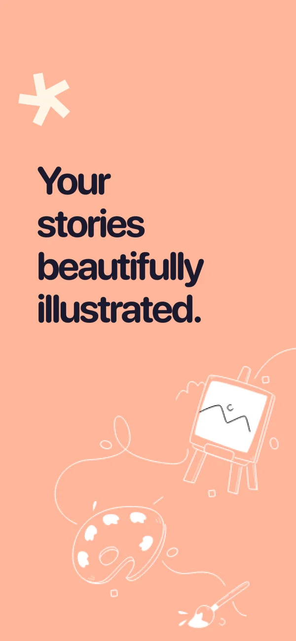 Stoodl app showing illustrated story panels